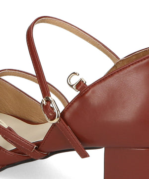 ダブルストラップヒールパンプス/31308