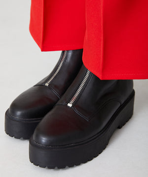 厚底フロントジップブーツ/31402
