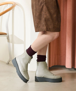 厚底フロントジップブーツ/31402