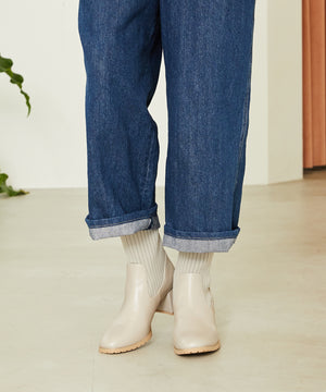 スクエアトゥニットヒールブーツ/31403