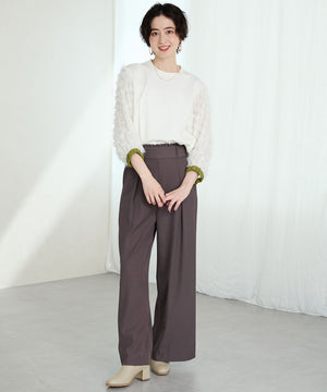 スクエアトゥニットヒールブーツ/31403