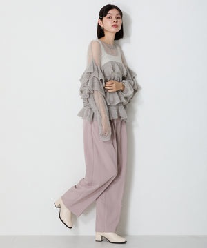 スクエアトゥニットヒールブーツ/31403