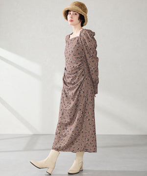 スクエアトゥニットヒールブーツ/31403