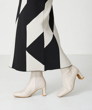 【WEB限定】プレートヒールストレッチブーツ/31405