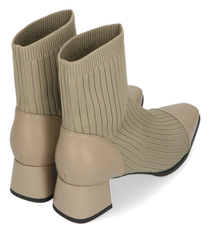 切替ニットヒールブーツ/31407