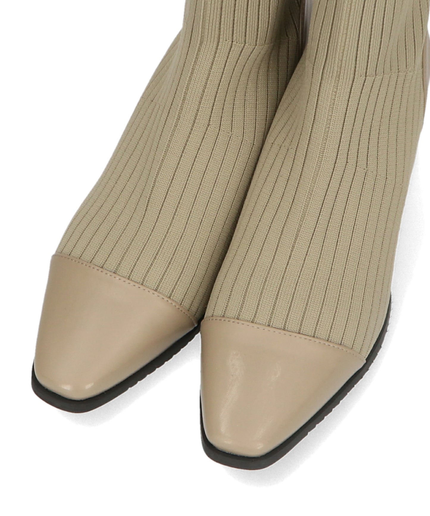 切替ニットヒールブーツ/31407