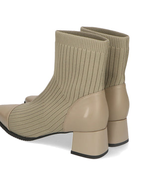 切替ニットヒールブーツ/31407