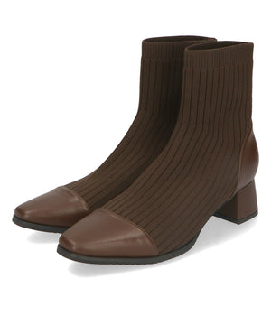 切替ニットヒールブーツ/31407