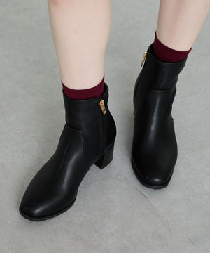 【新色追加】チャンキーヒールミドルブーツ/31408