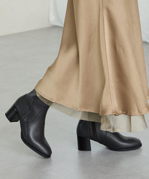 【新色追加】チャンキーヒールミドルブーツ/31408