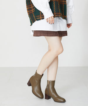 【新色追加】チャンキーヒールミドルブーツ/31408