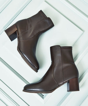 【新色追加】チャンキーヒールミドルブーツ/31408