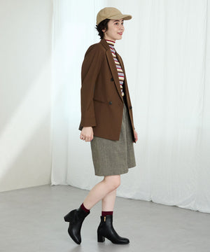 チャンキーヒールミドルブーツ/31408