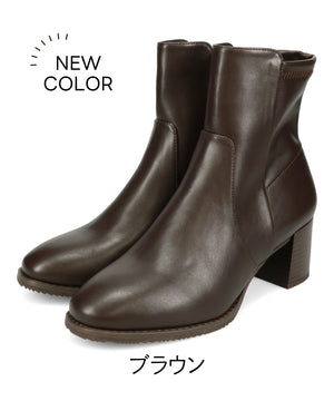 【新色追加】チャンキーヒールミドルブーツ/31408