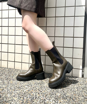 厚底サイドゴアブーツ/31419