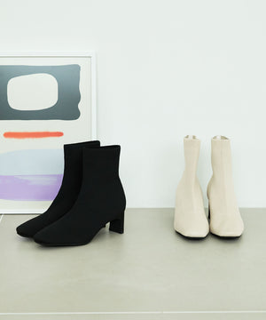 プレートヒールニットブーツ/31422