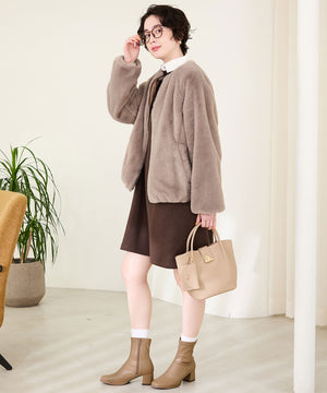 ラウンドトゥストレッチブーツ/31425