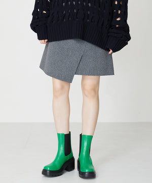 カラーサイドゴア厚底ブーツ/31426