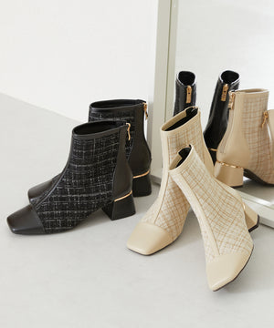 ツイード切替ブーツ/31427