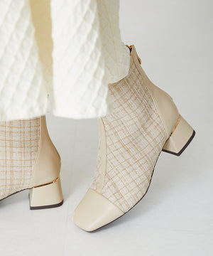 ツイード切替ブーツ/31427