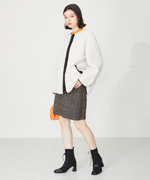 レースアップニットヒールブーツ/31433