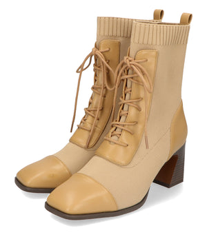 レースアップニットヒールブーツ/31433