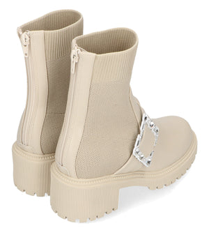 【WEB限定】厚底ビジューニットブーツ/31434