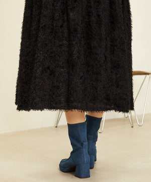 プラットフォームモカヒールブーツ/31436