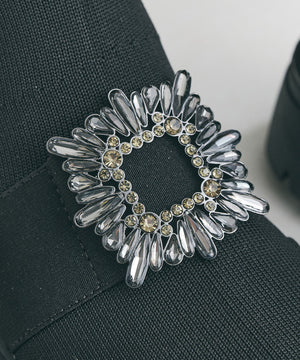 バックルビジューニットブーツ/31437