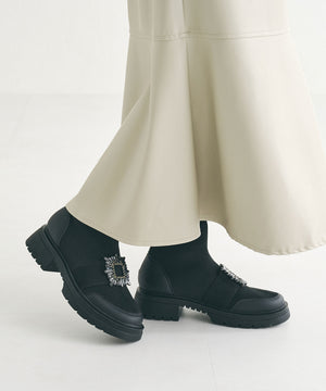 バックルビジューニットブーツ/31437