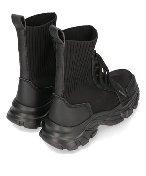 トラックソールレースアップニットブーツ/31438