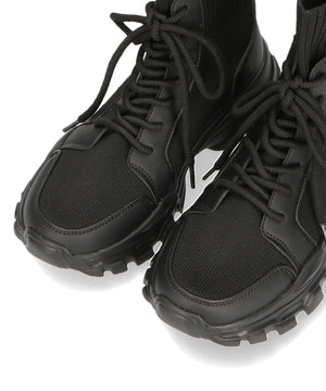 トラックソールレースアップニットブーツ/31438