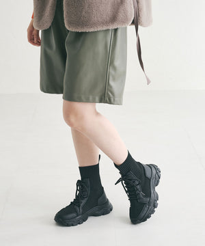 トラックソールレースアップニットブーツ/31438