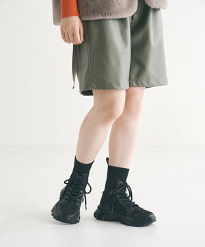 トラックソールレースアップニットブーツ/31438