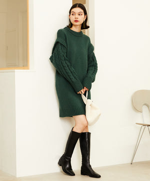 ストレッチミドルヒールロングブーツ/31502