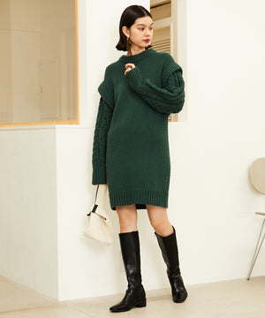 ストレッチミドルヒールロングブーツ/31502