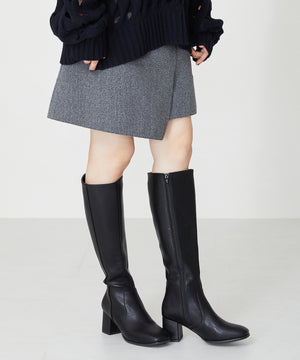 スクエアトゥヒールロングブーツ/31503