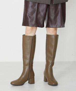 スクエアトゥヒールロングブーツ/31503