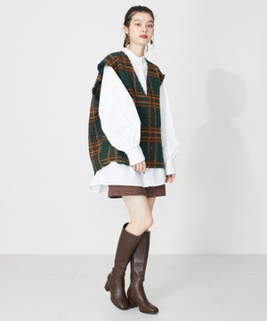 スクエアトゥヒールロングブーツ/31503