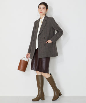 スクエアトゥヒールロングブーツ/31503