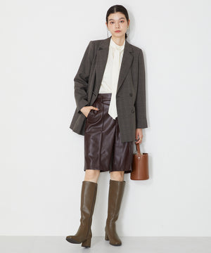 スクエアトゥヒールロングブーツ/31503