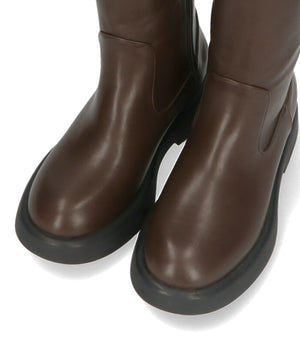 ラウンドトゥローヒールロングブーツ/31505