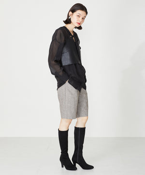 アーモンドトゥロングブーツ/31507