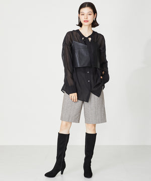 アーモンドトゥロングブーツ/31507