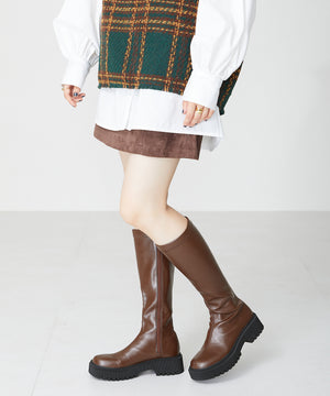 【WEB限定】厚底ストレッチロングブーツ/31508