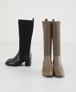 ニットロングヒールブーツ/31509
