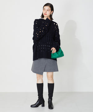 ニットロングヒールブーツ/31509