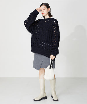 【WEB限定】スクエアトゥミドルブーツ/31510