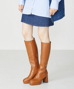 プラットフォームロングブーツ/31511