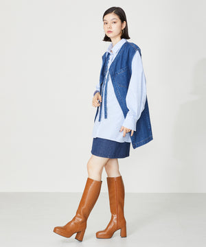 プラットフォームロングブーツ/31511